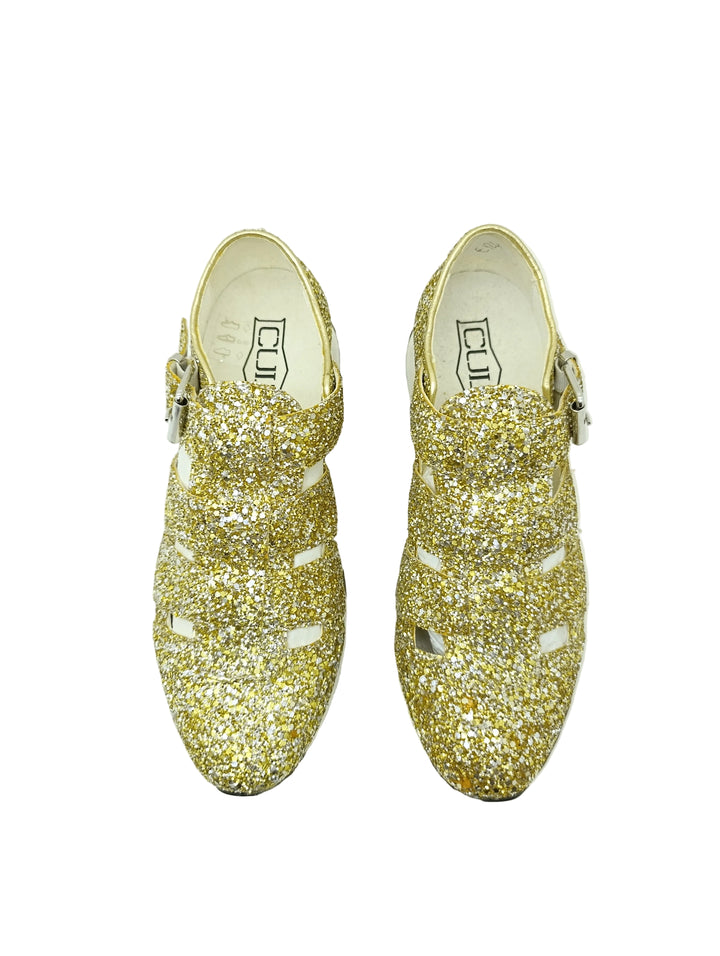 Cult sneakers glitter Oro donna numero 38 nuovo deadstock