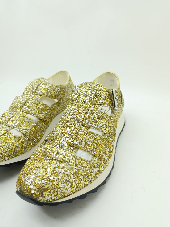Cult sneakers glitter Oro donna numero 38 nuovo deadstock