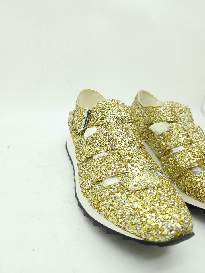 Cult sneakers glitter Oro donna numero 38 nuovo deadstock