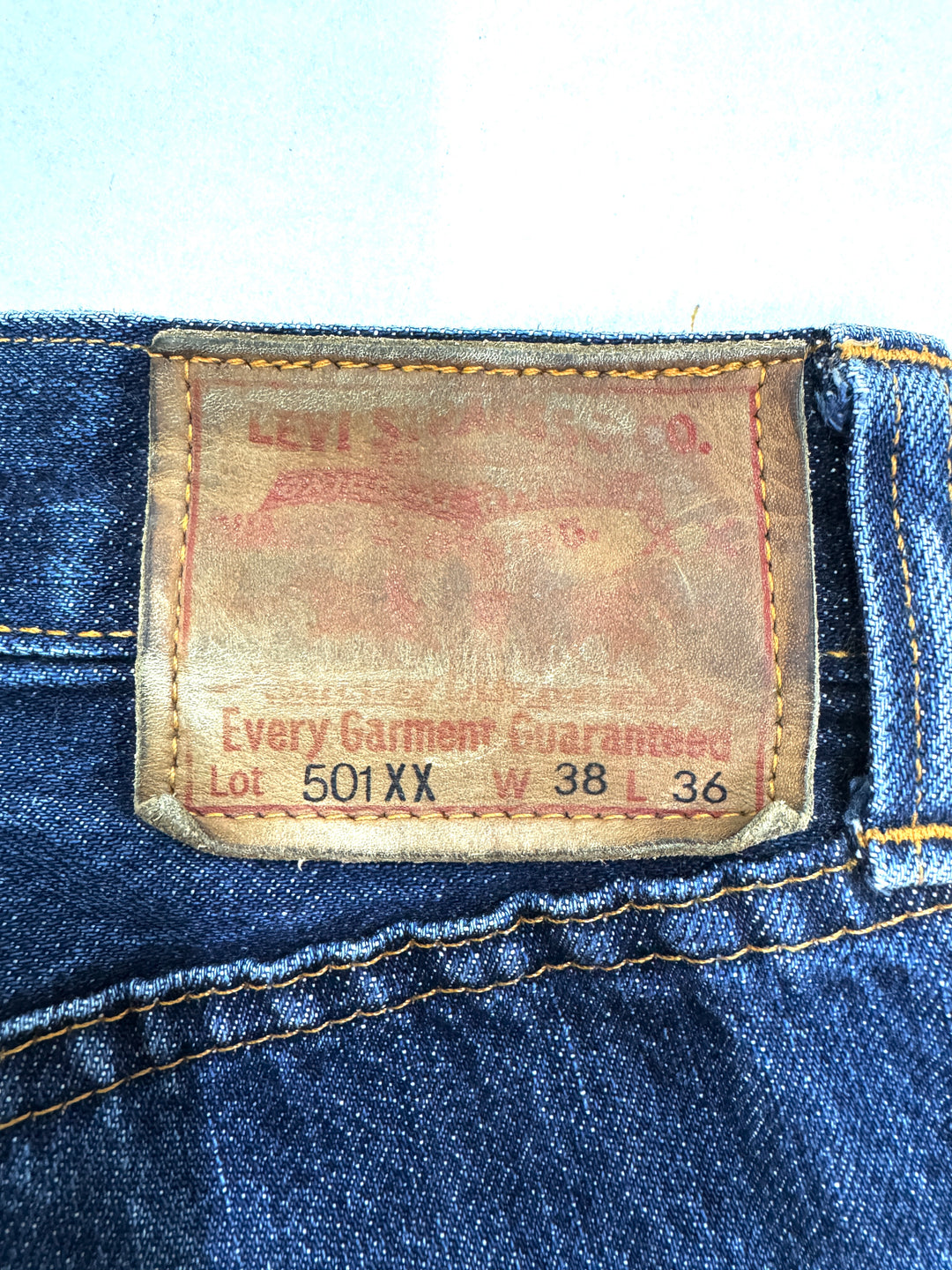 Levi's 501 big E riveted selvedge W38 L36 cimosa e single stich