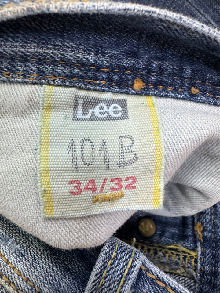 Lee 101b selvedge cimosa W34 L32 vintage denim lee jeans usato unisex