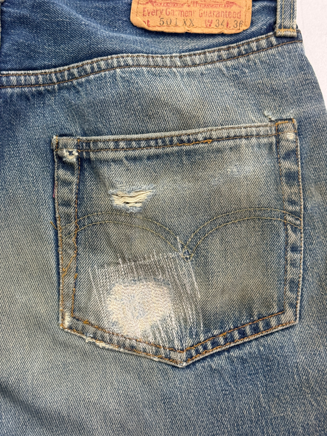 Levi's 501xx Big E W34 L36 RIVET'S selvedge Made in USA vintage jeans lvc cimosa