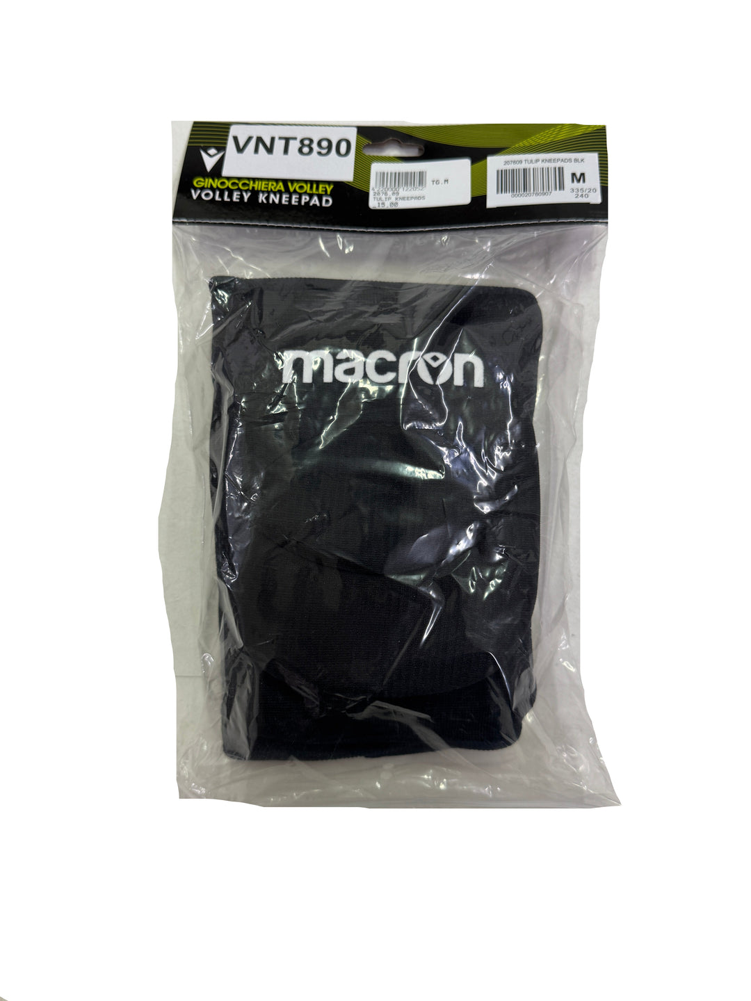 Macron Tulip kneepad ginocchiere volley Taglia M Nero pallavolo