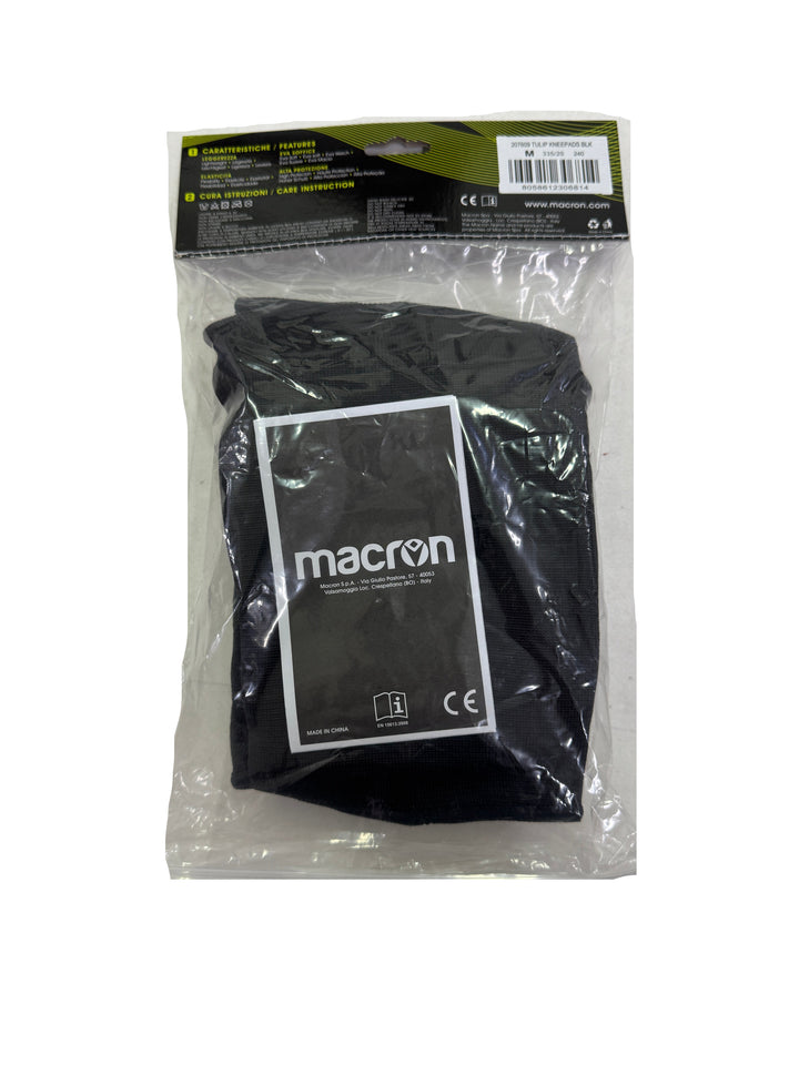 Macron Tulip kneepad ginocchiere volley Taglia M Nero pallavolo