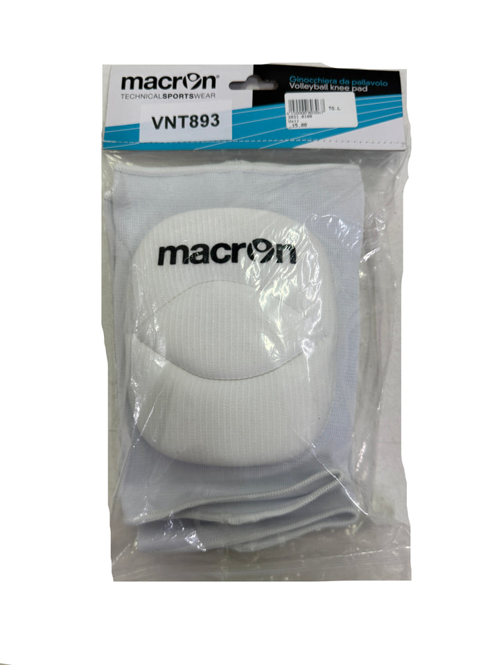 Macron Mall kneepad ginocchiere volley Taglia L Bianco pallavolo