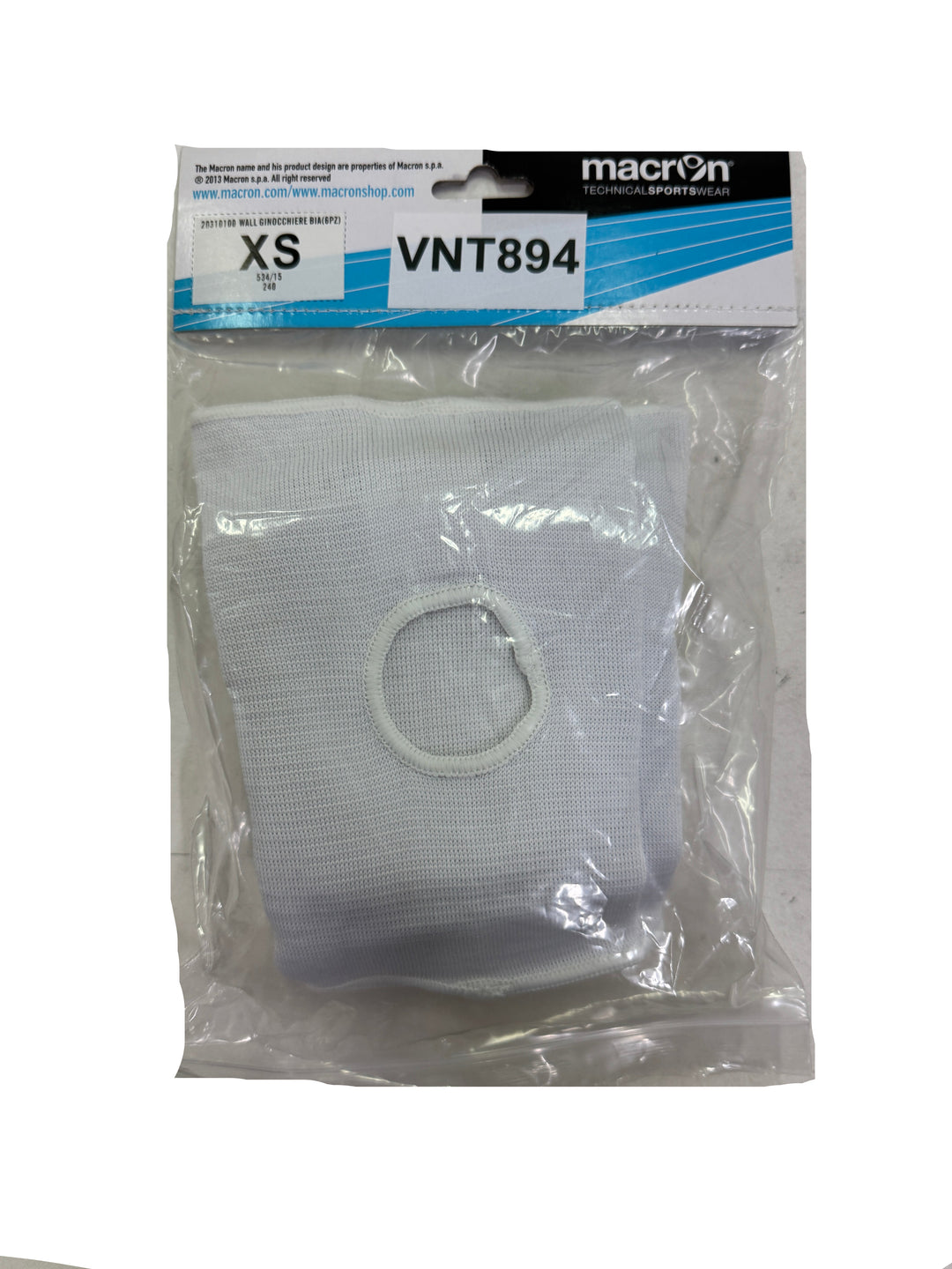 Macron Mall kneepad ginocchiere volley Taglia XS Bianco pallavolo