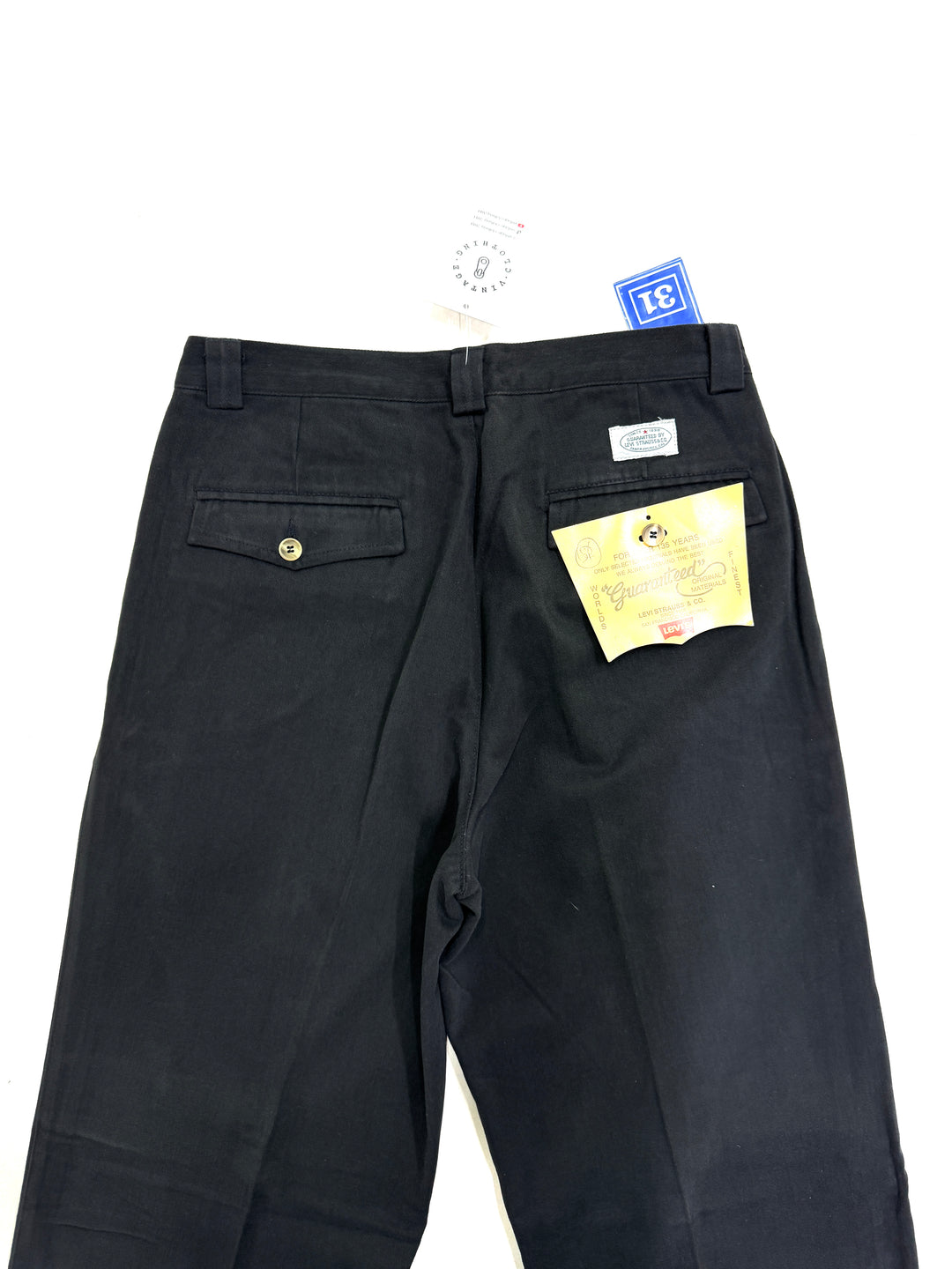 Levi's Guaranteed for over 135 years W31 chino pant anni 80' deadstock Made in Italy