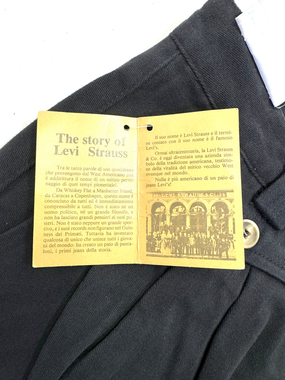 Levi's Guaranteed for over 135 years W31 chino pant anni 80' deadstock Made in Italy