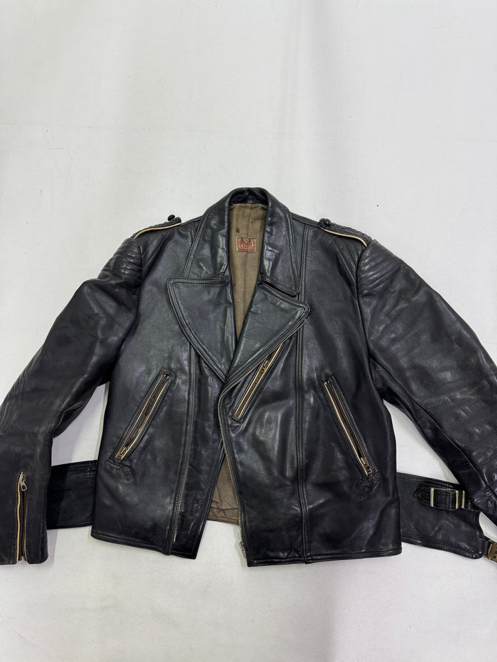 Haelson GN 52 Giacca Chiodo in pelle vintage anni 40'