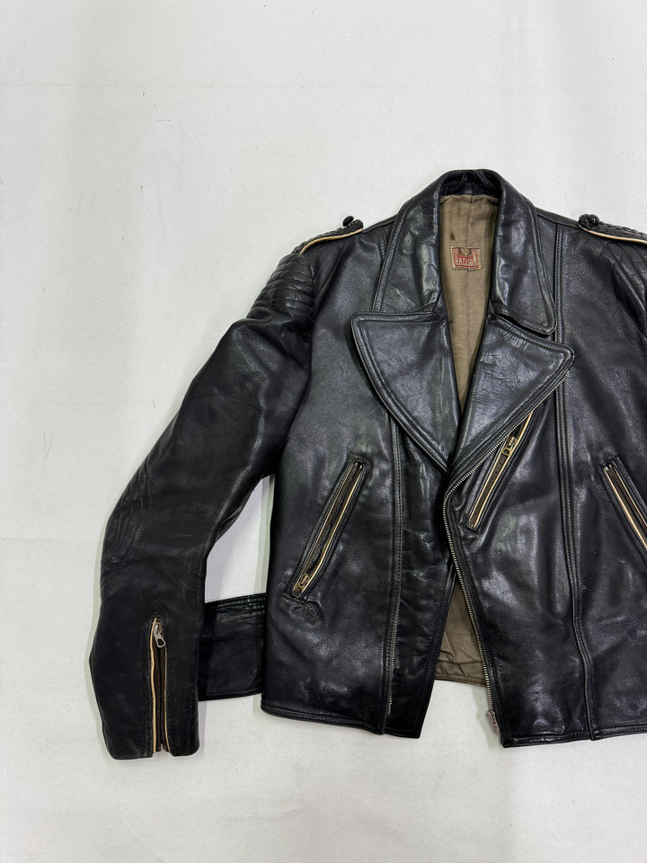 Haelson GN 52 Giacca Chiodo in pelle vintage anni 40'