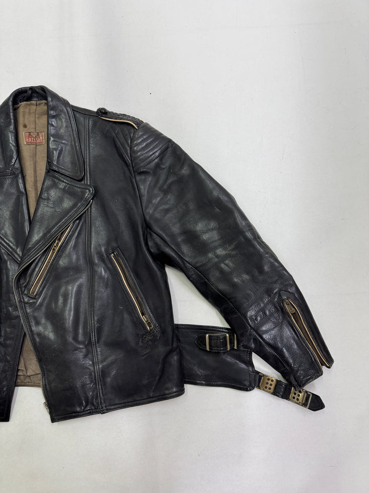 Haelson GN 52 Giacca Chiodo in pelle vintage anni 40'