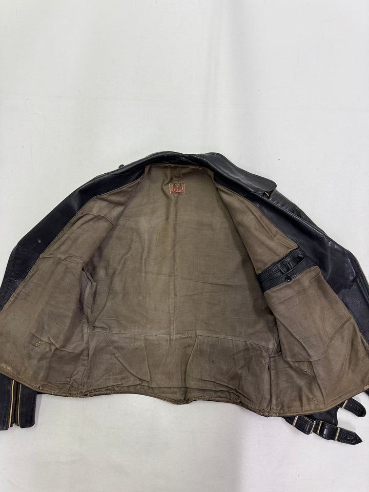Haelson GN 52 Giacca Chiodo in pelle vintage anni 40'