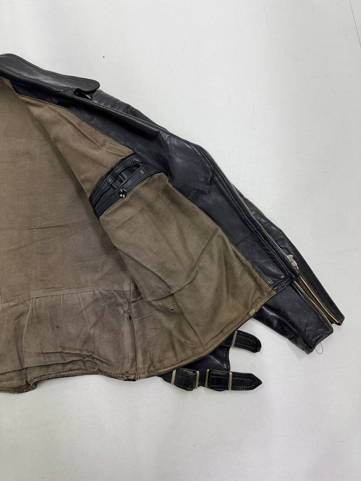 Haelson GN 52 Giacca Chiodo in pelle vintage anni 40'