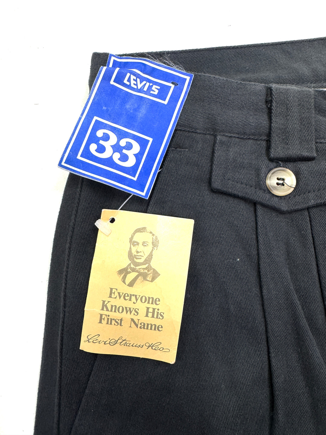 Levi's Guaranteed for over 135 years W33 chino pant anni 80' deadstock Made in Italy