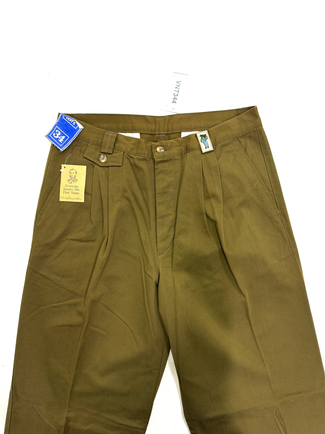 Levi's Guaranteed for over 135 years W34 chino pant anni 80' deadstock Made in Italy