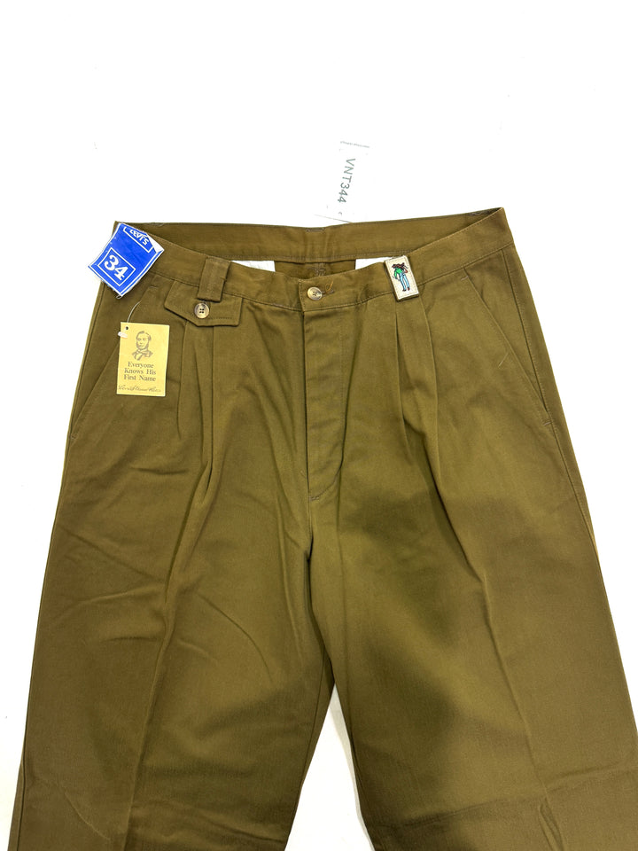 Levi's Guaranteed for over 135 years W34 chino pant anni 80' deadstock Made in Italy