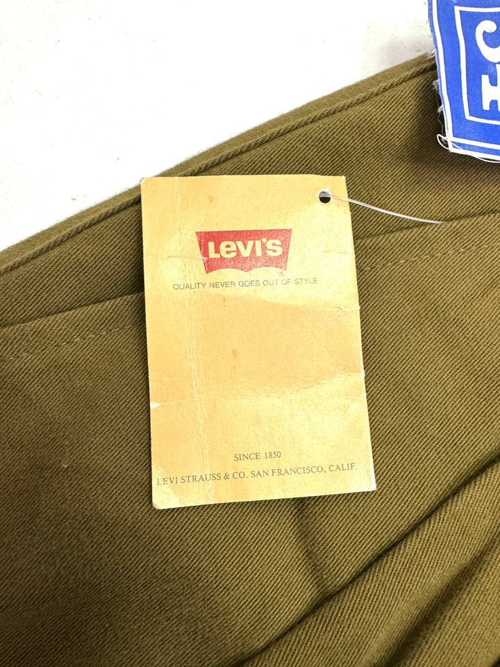 Levi's Guaranteed for over 135 years W34 chino pant anni 80' deadstock Made in Italy