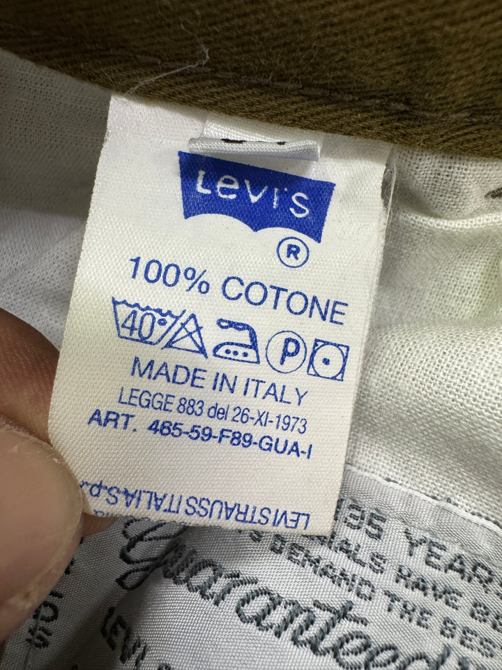 Levi's Guaranteed for over 135 years W34 chino pant anni 80' deadstock Made in Italy
