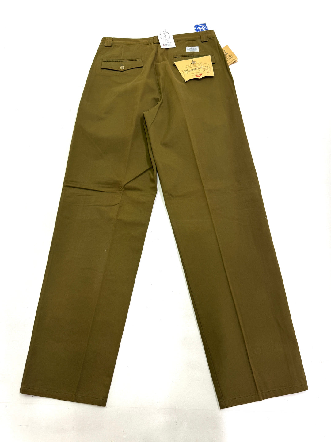 Levi's Guaranteed for over 135 years W34 chino pant anni 80' deadstock Made in Italy