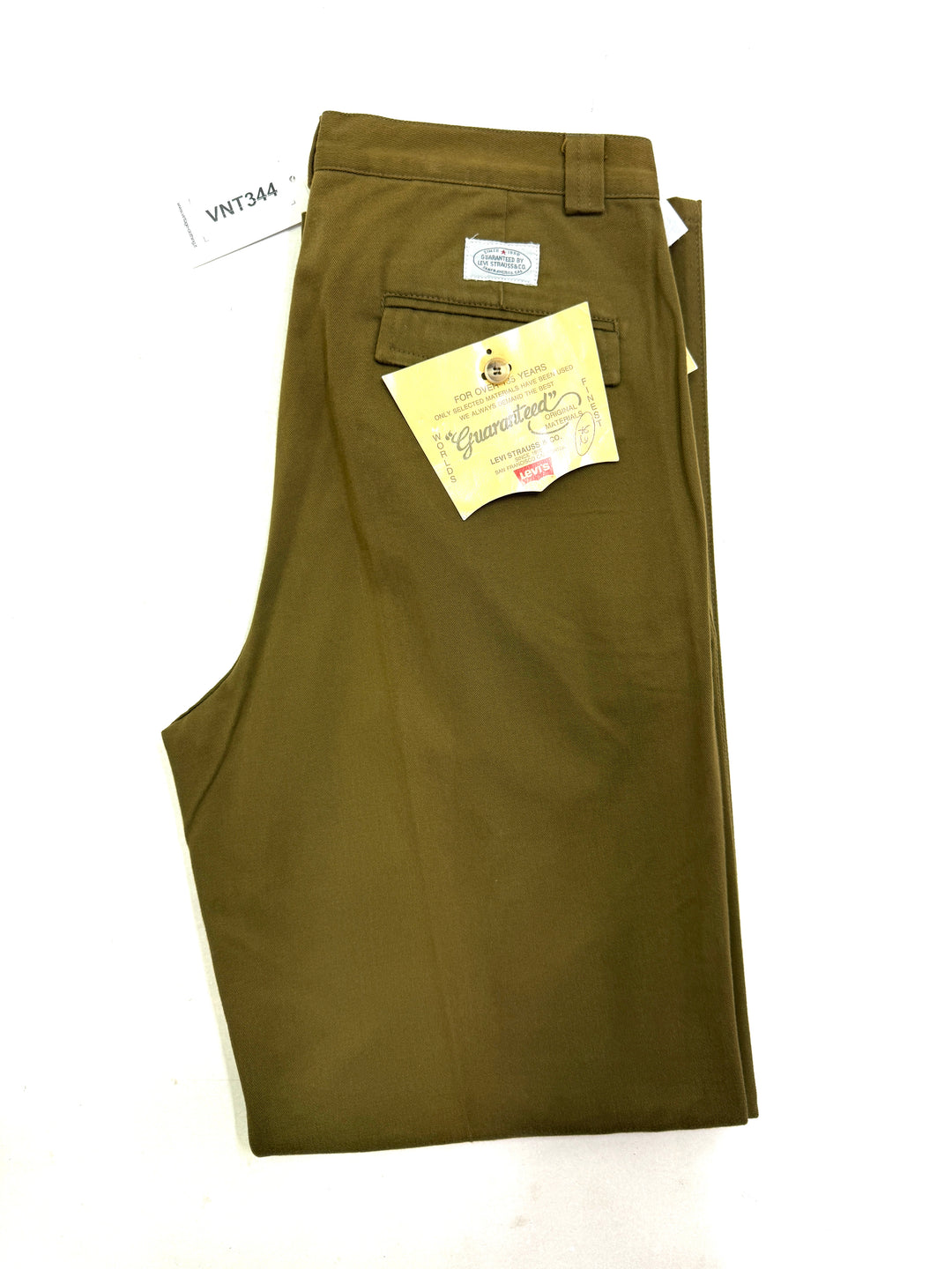 Levi's Guaranteed for over 135 years W34 chino pant anni 80' deadstock Made in Italy