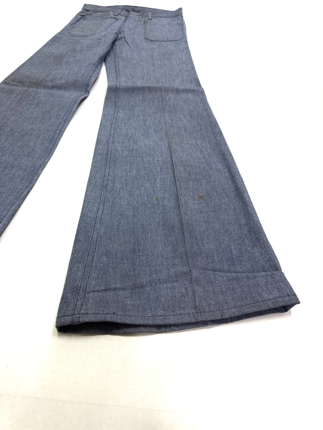 Levi's 679 chambray W28 L34 white tab flare boot cut anni 70' deadstock