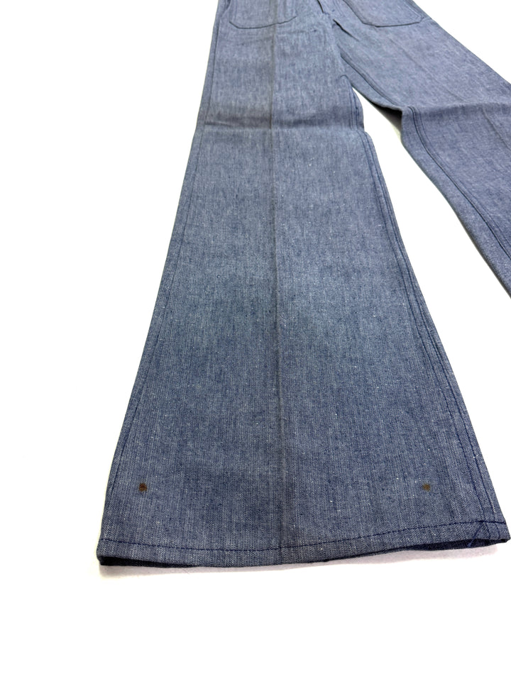Levi's 679 chambray W28 L34 white tab flare boot cut anni 70' deadstock