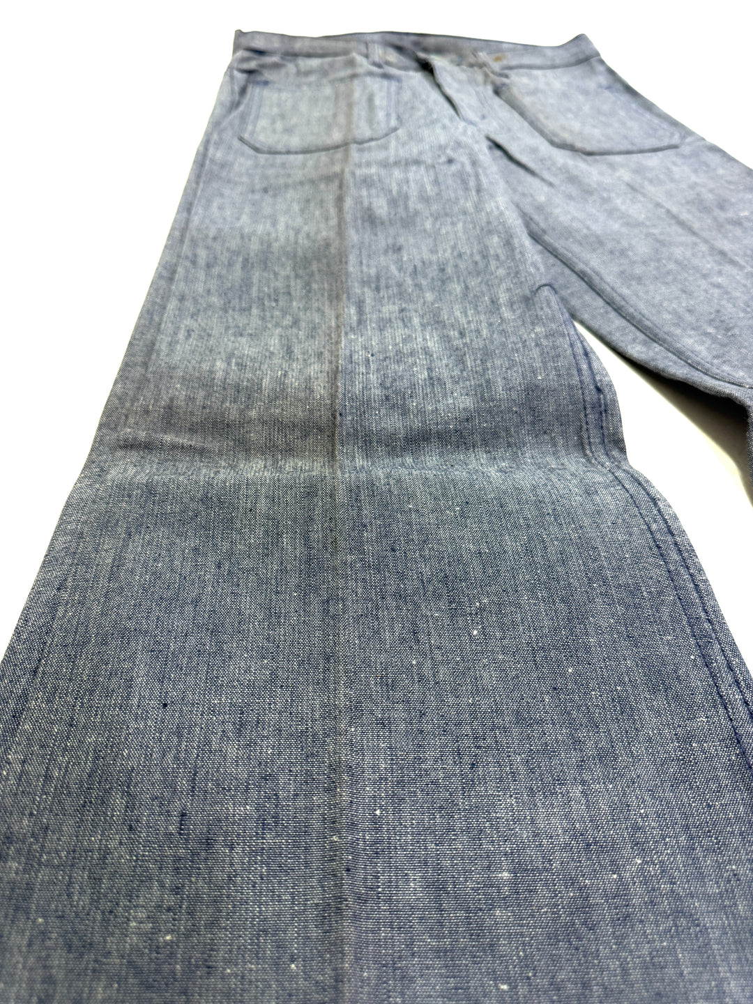 Levi's 679 chambray W28 L34 white tab flare boot cut anni 70' deadstock