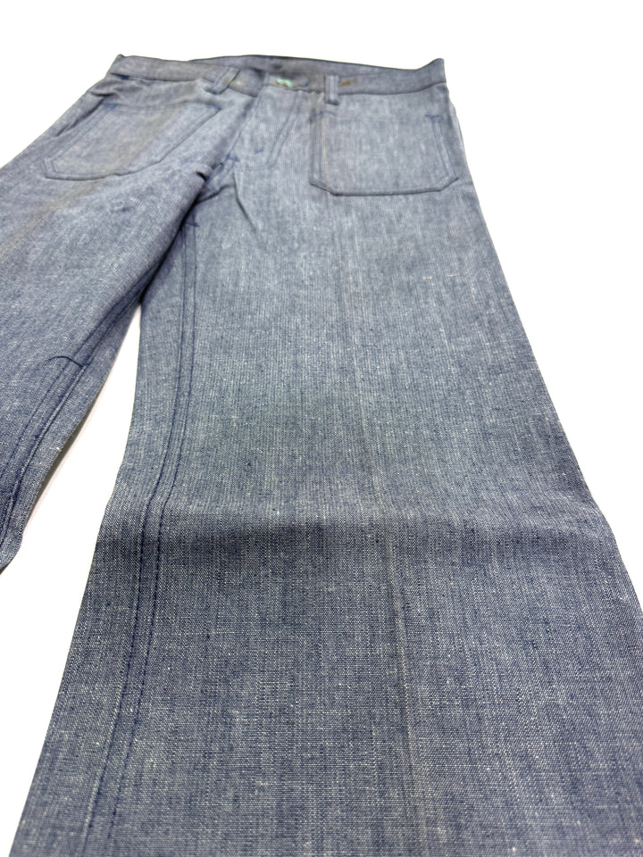 Levi's 679 chambray W28 L34 white tab flare boot cut anni 70' deadstock