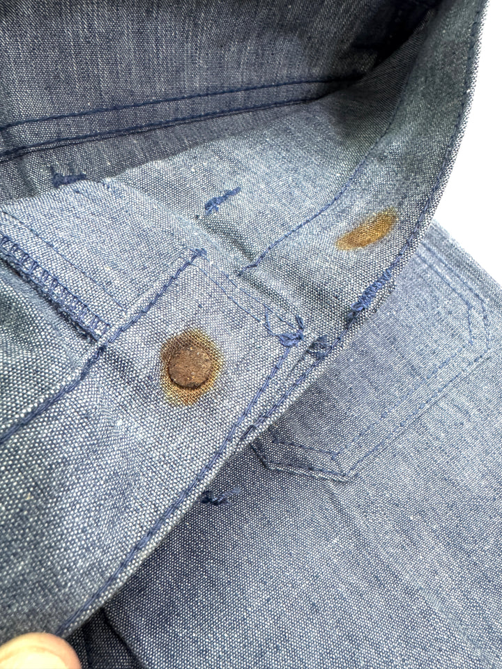 Levi's 679 chambray W28 L34 white tab flare boot cut anni 70' deadstock