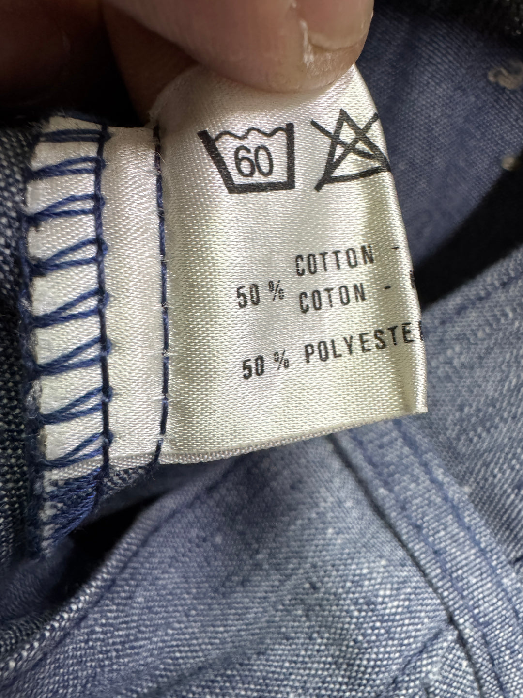 Levi's 679 chambray W28 L34 white tab flare boot cut anni 70' deadstock