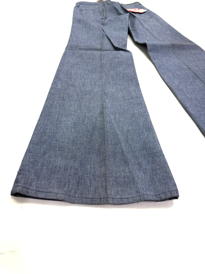 Levi's 679 chambray W28 L34 white tab flare boot cut anni 70' deadstock