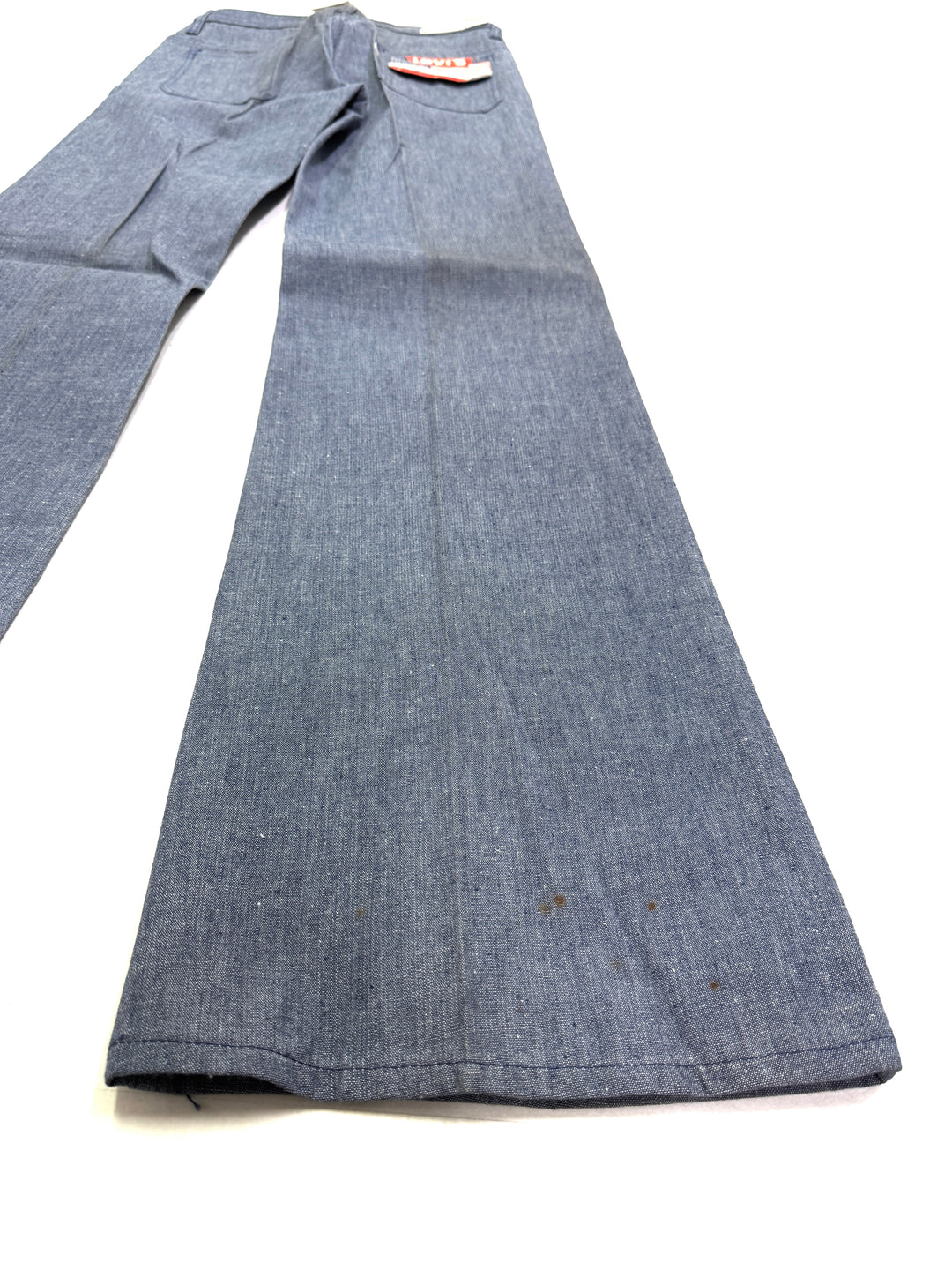 Levi's 679 chambray W28 L34 white tab flare boot cut anni 70' deadstock