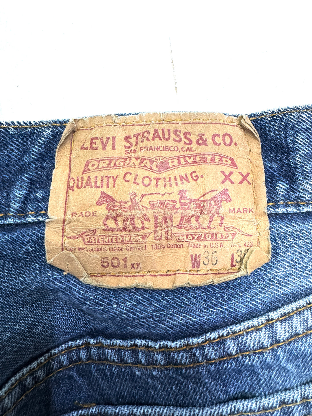 Levi's 501xx Made In USA W36 L38 anni 80'
