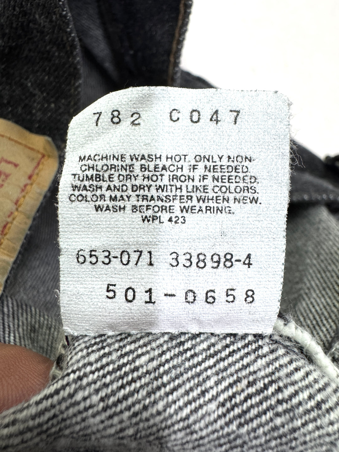 Levi's 501 Made In USA W32 L30 anni 80' Nero col pelo
