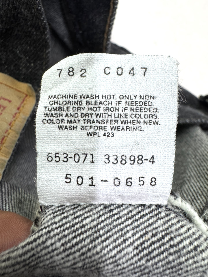 Levi's 501 Made In USA W32 L30 anni 80' Nero col pelo