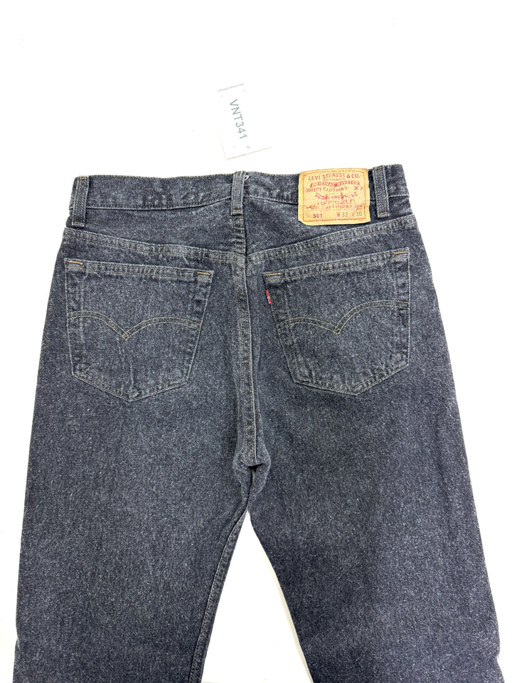 Levi's 501 Made In USA W32 L30 anni 80' Nero col pelo