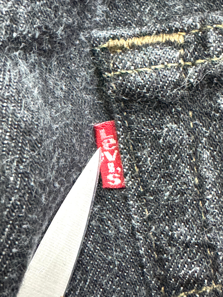 Levi's 501 Made In USA W32 L30 anni 80' Nero col pelo