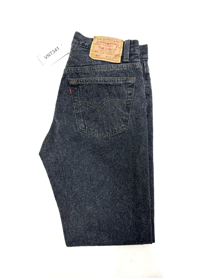 Levi's 501 Made In USA W32 L30 anni 80' Nero col pelo