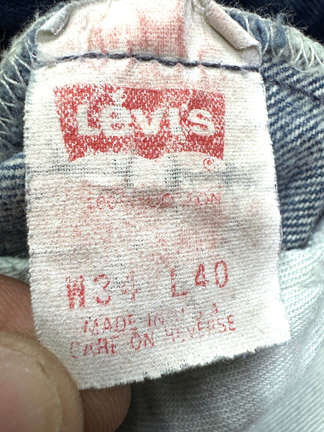 Levi's 501 Made In USA W34 L40 anni 80'