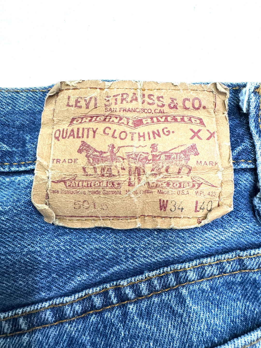 Levi's 501 Made In USA W34 L40 anni 80'