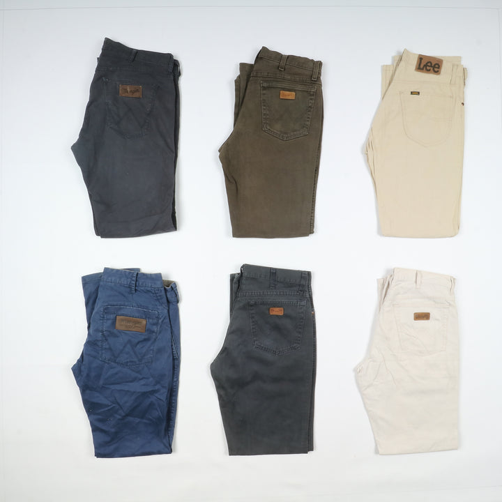 Lee e Wrangler colorati jeans vintage uomo stock da 55pz