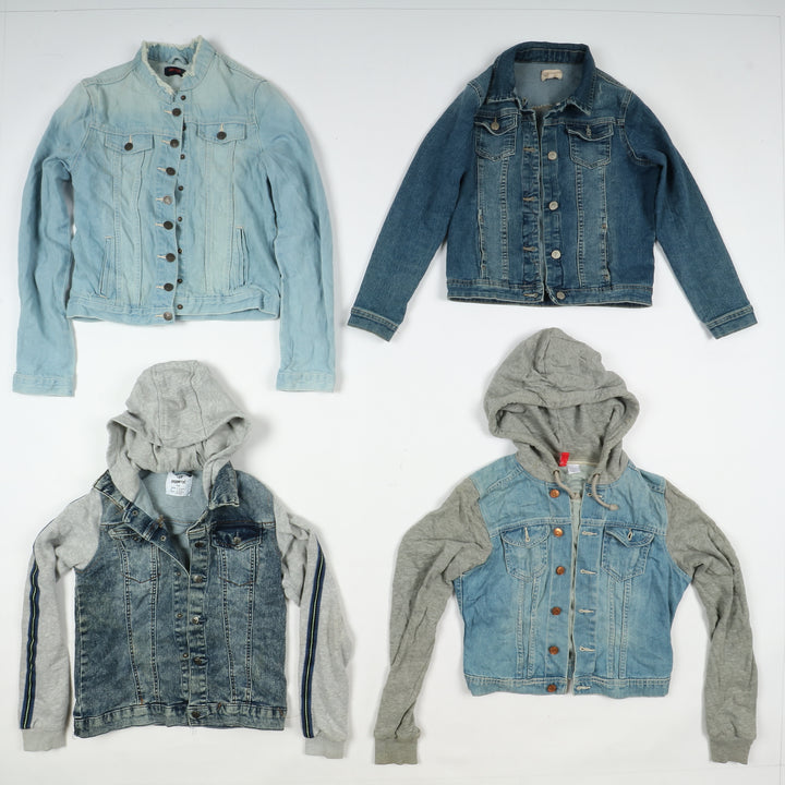 Giacche giubbini jeans denim da bambino bambina stock da 40pz