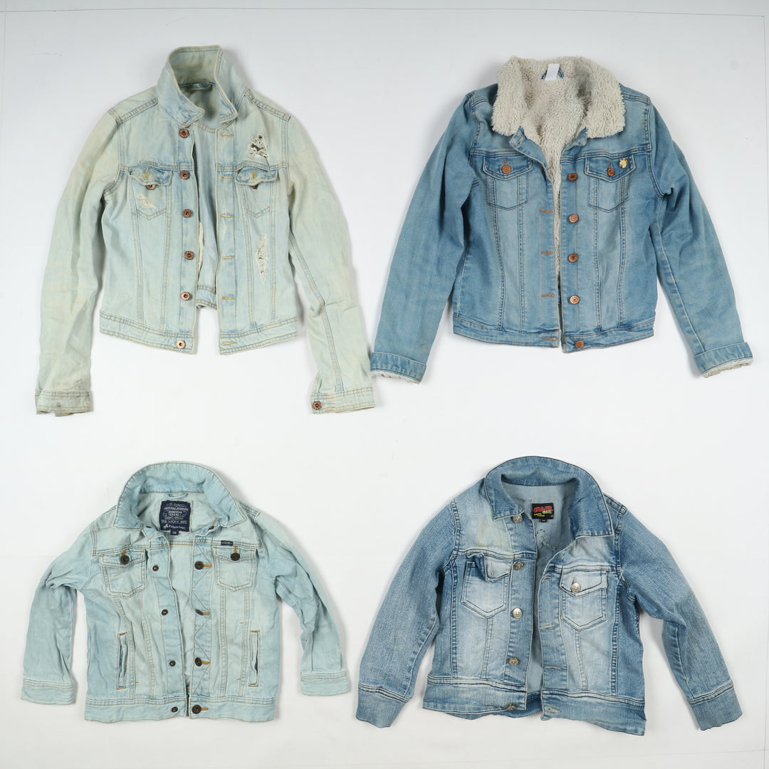 Giacche giubbini jeans denim da bambino bambina stock da 40pz