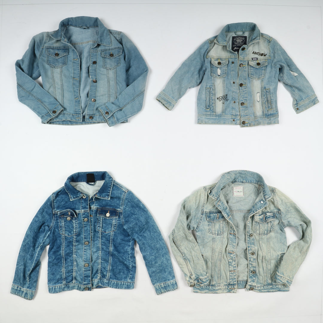 Giacche giubbini jeans denim da bambino bambina stock da 40pz