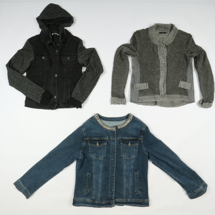 Giacche e gilet jeans vintage uomo donna 38pz con decorazioni anni 80/90/2000