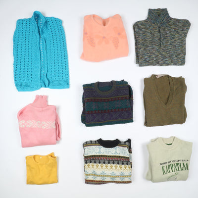 Maglioni vintage Uomo e Donna colorati box da 25 pz