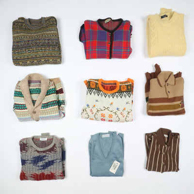Maglioni vintage Uomo e Donna colorati box da 25 pz
