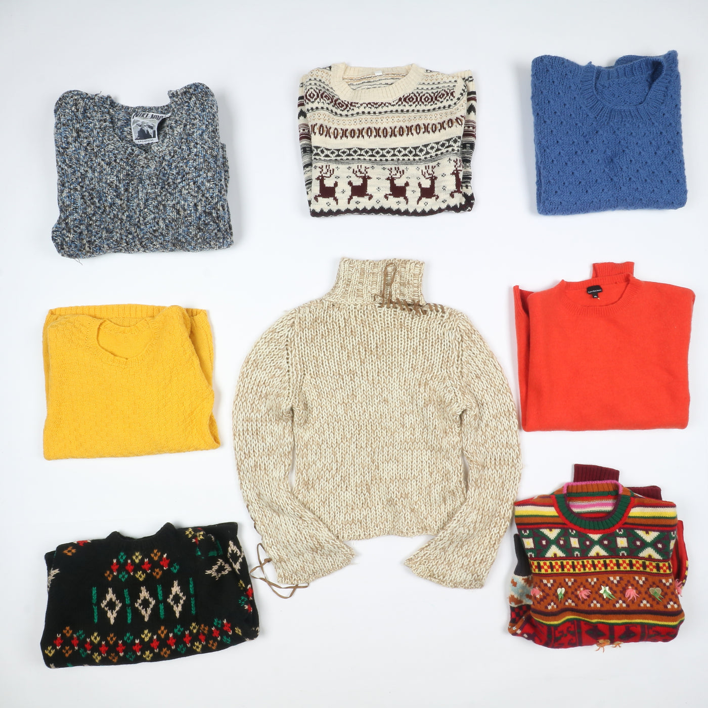 Maglioni vintage Uomo e Donna colorati box da 25 pz