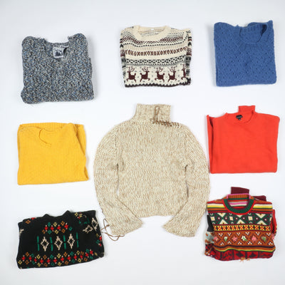 Maglioni vintage Uomo e Donna colorati box da 25 pz