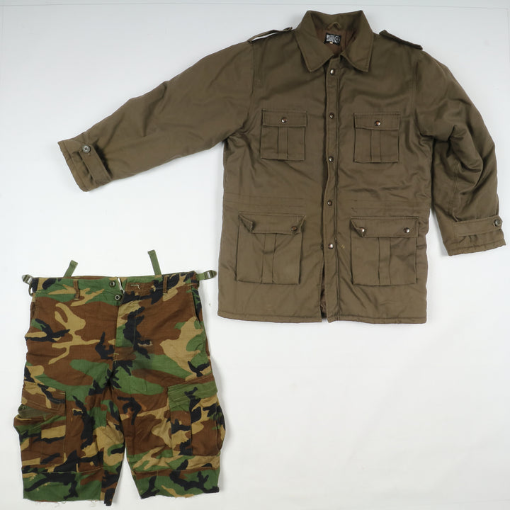 Abbigliamento militare e civile box misto 44pz soft air caccia pesca army